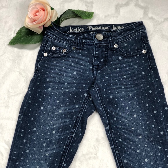 Justice Other - Justice Premium Skinny Jeans Star Print size 6